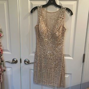 Aidan Maddox rose gold cocktail dress size 0